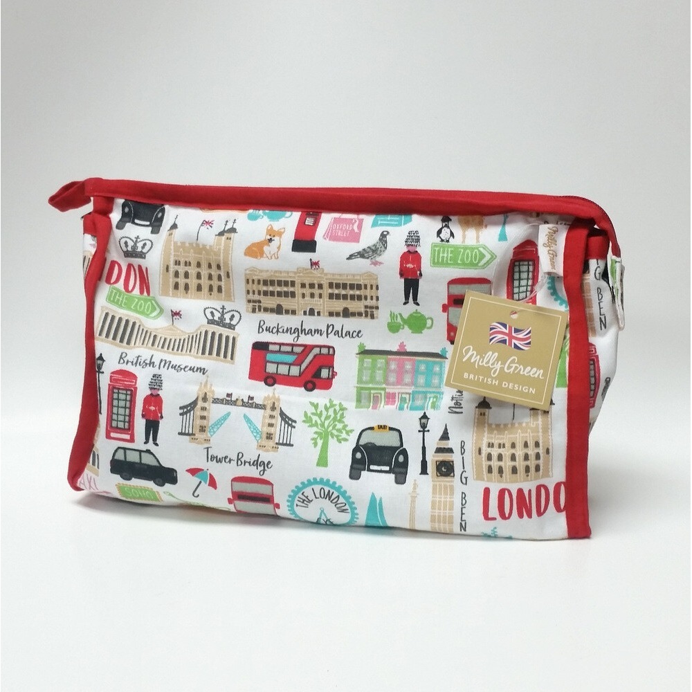 Milly Green British Design Buckingham Palace The London Cosmetic Makeup Bag